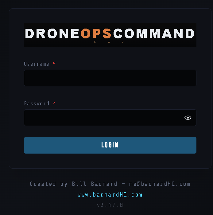 DroneOps Command Settings Account