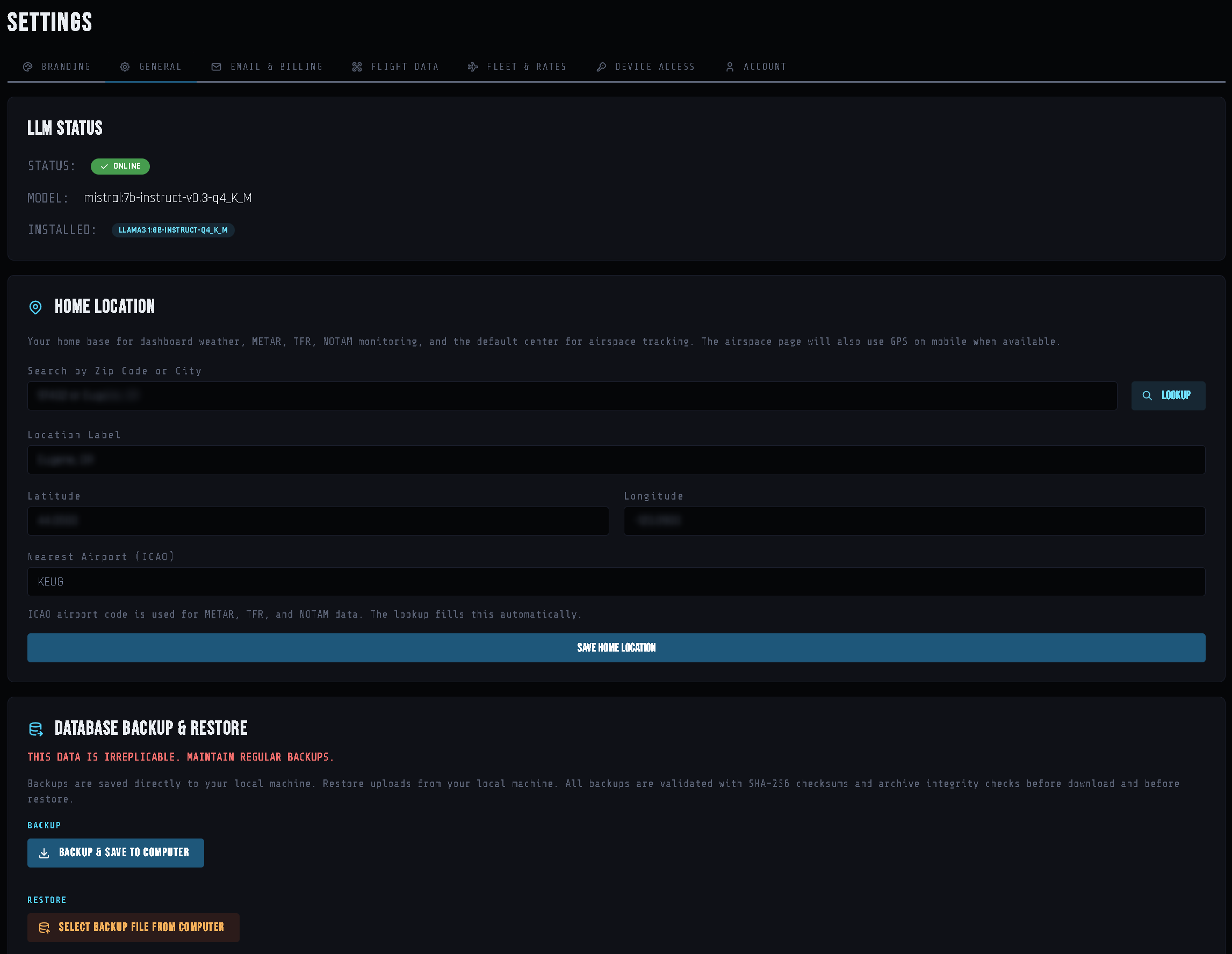 DroneOps Command Settings Branding