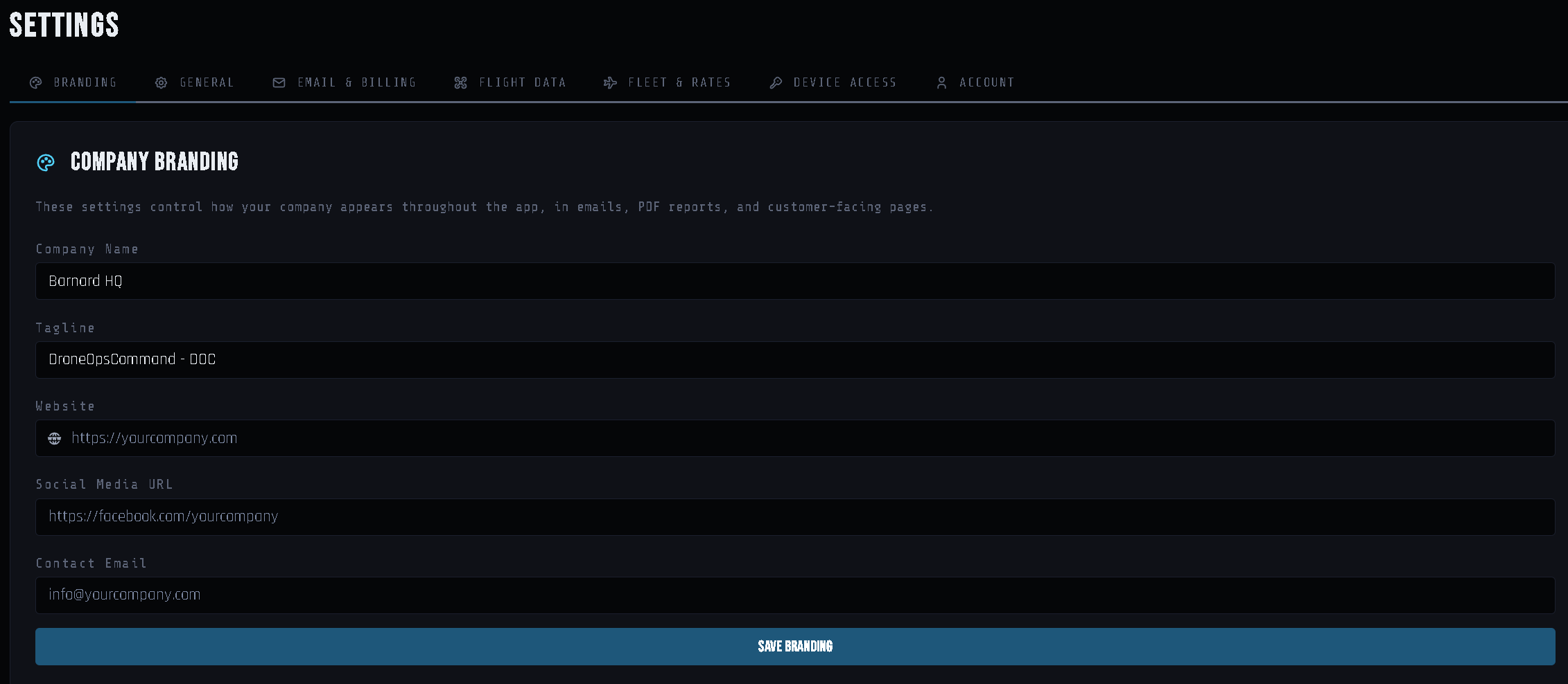 DroneOps Command Upload Logs